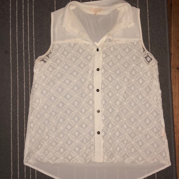 Button down collar top - Picture 2 of 5
